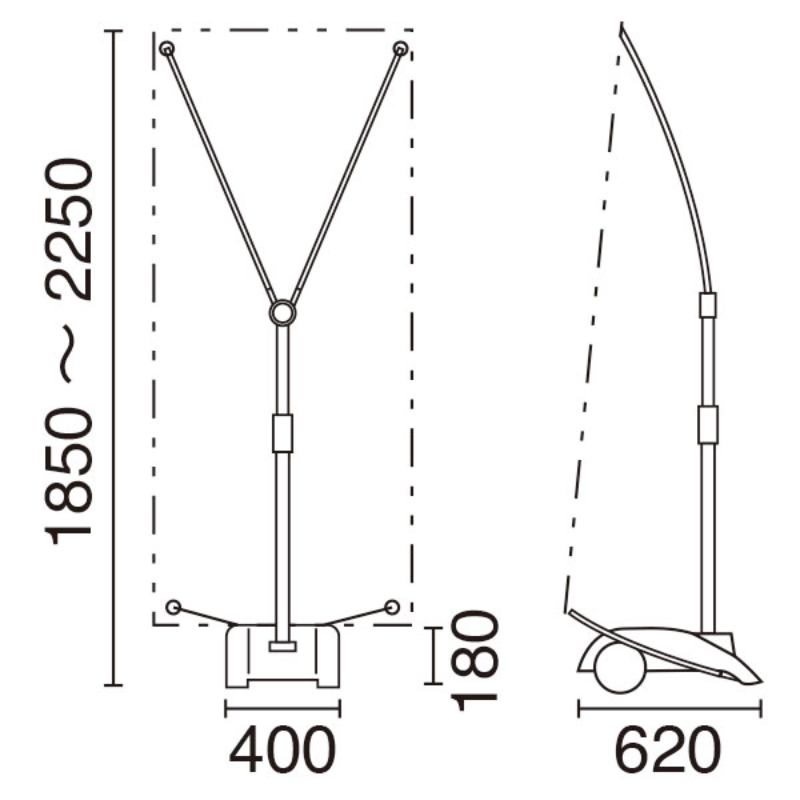 イベント用品 バナースタンド Y-BAND-WIDE (QSB-Y-WIDE) 友屋