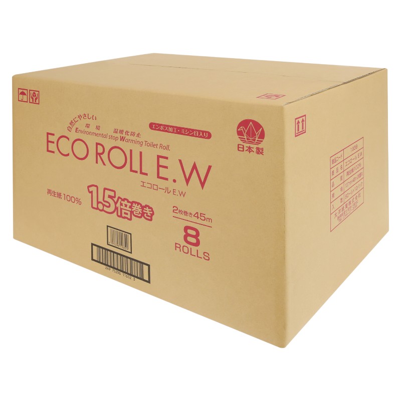 トイレットペーパー W ECOROLL E.W 45m 8R 太洋紙業