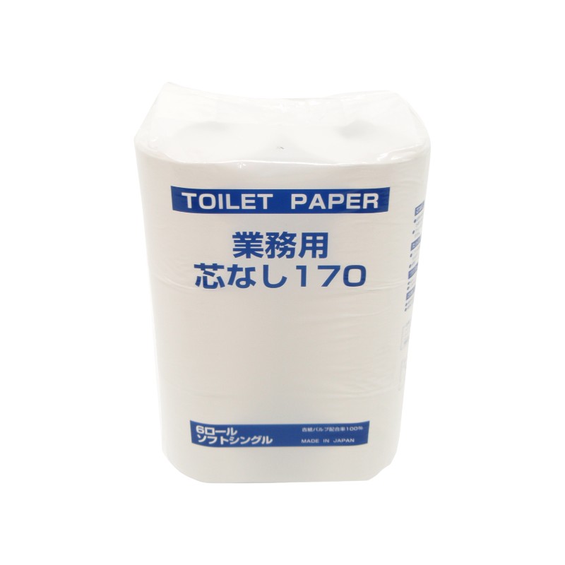 トイレットペーパー S 業務用芯なし6R(170m) 太洋紙業