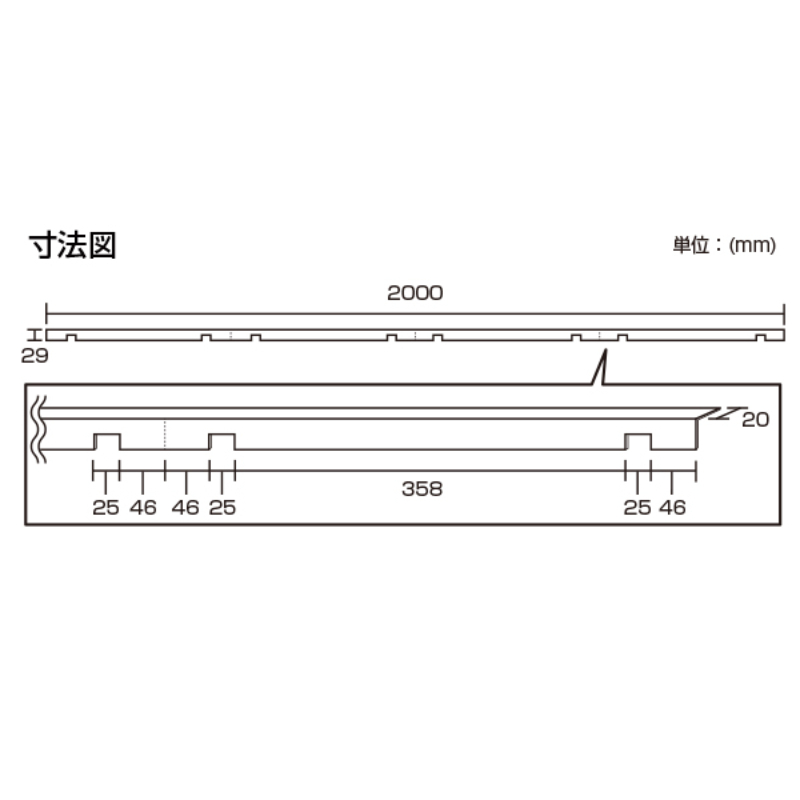 売場備品 アドフロアシステム用アルミエッジ2M 10本入 友屋