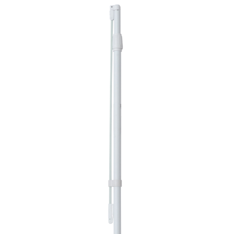 販促用品 ラクマルポール 2.4m伸縮タイプ 白 友屋