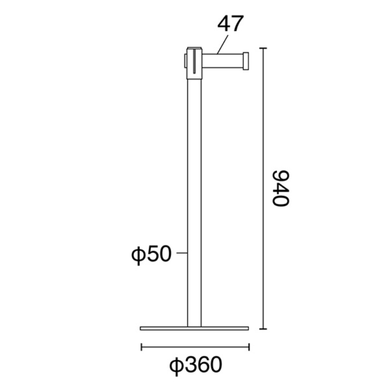 売場備品 ベルトパーティションSUS-2(H94cm)青 友屋