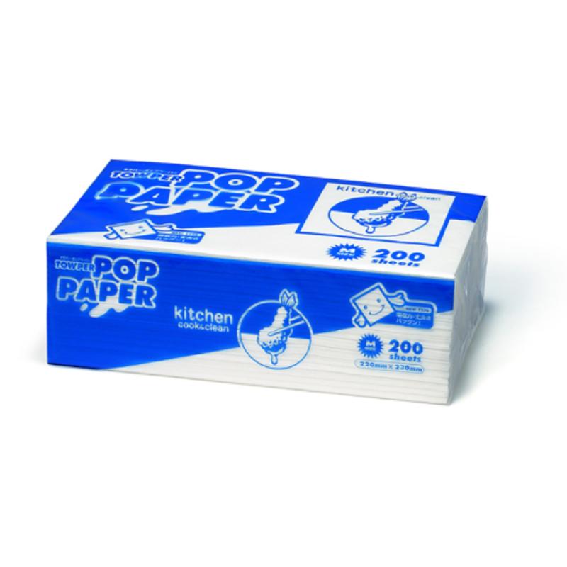 ペーパータオル 新タウパー ポップペーパー白Mサイズ 200枚 日本製紙クレシア