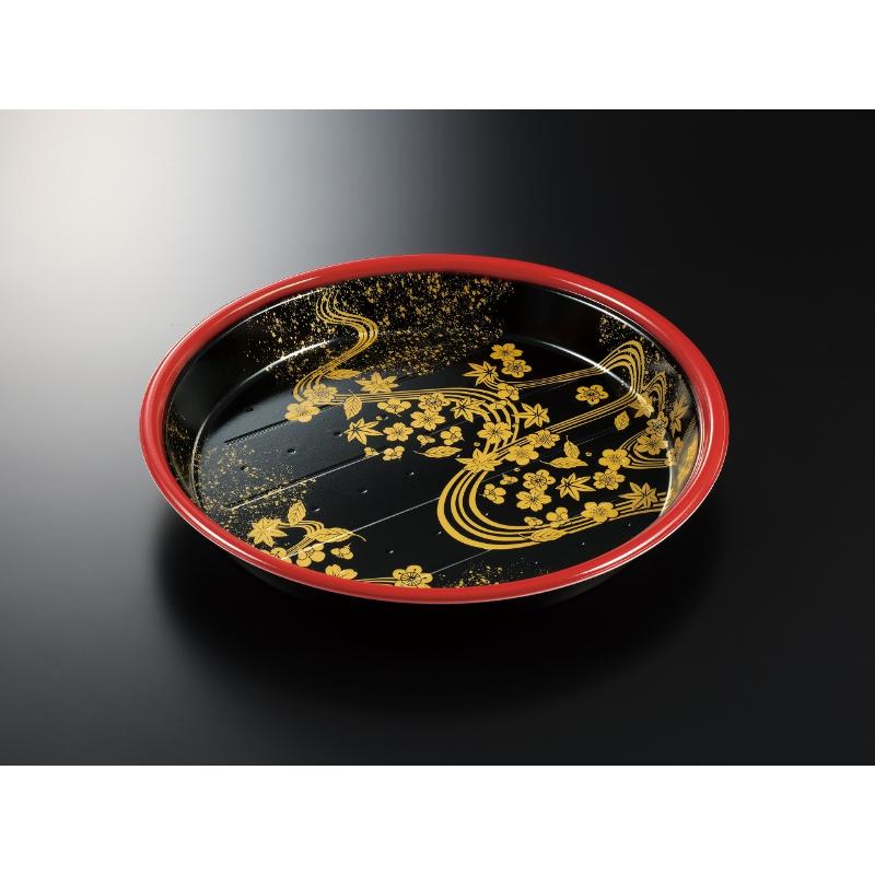 寿司容器 美軽丸桶 3 花泉R-黒 身 中央化学 | テイクアウト容器の通販