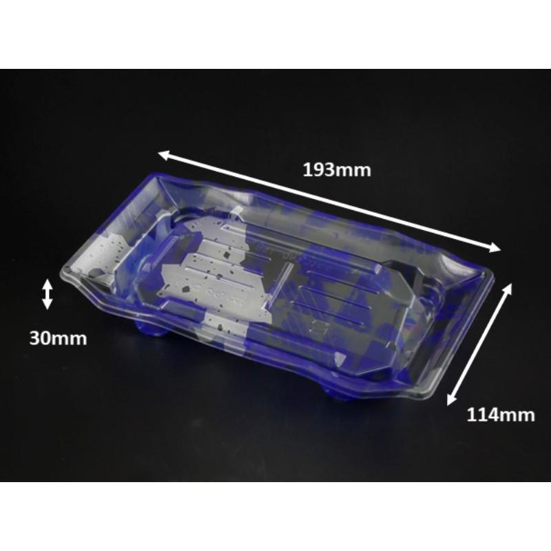 刺身容器 バイオPET うつくし盛D 15B みぞれ青 リスパック