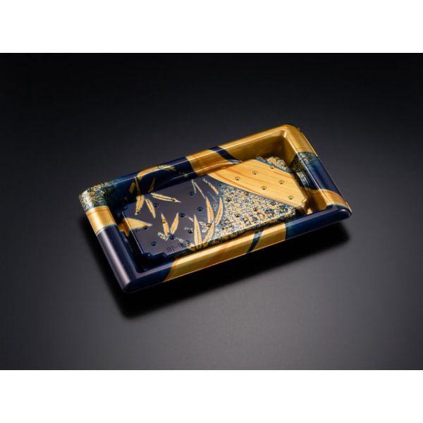 寿司容器 バイオ 板前04B ささ箔紺 リスパック