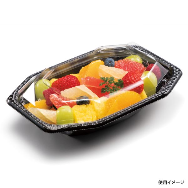 フルーツ容器 バイオ キララD 20-13B 黒 リスパック