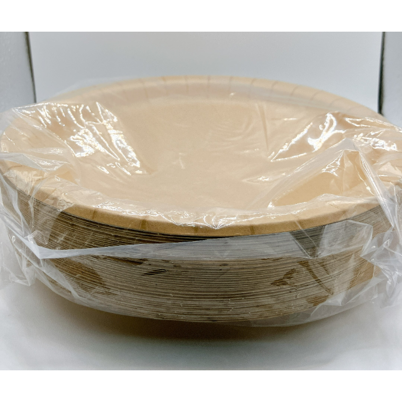 紙皿 ストロングプレート未晒 22cm50枚 サンナップ