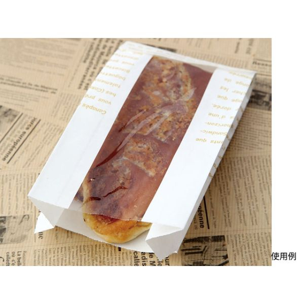 パン袋 フェネット耐油紙袋(レシピ柄) No.91 大阪ポリエチレン販売