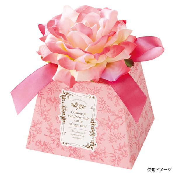 ケーキトレー ZTP-GM 造花付フレグラントフラワーギフトBOX/ピンク-M 10個 ヘッズ