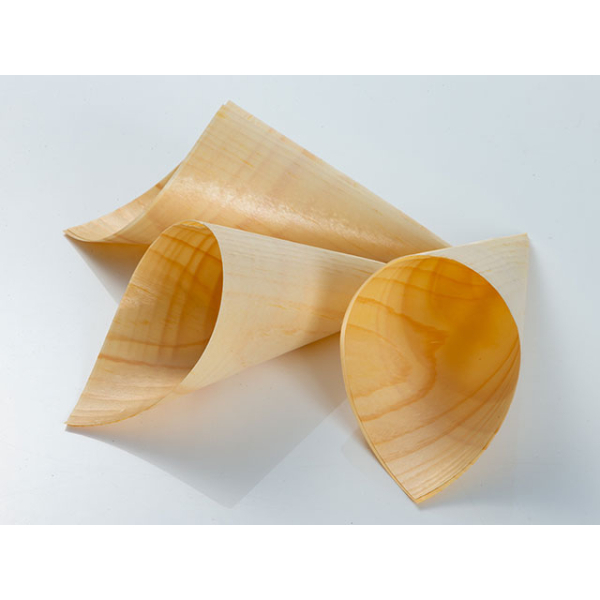 テイクアウト容器 コーン型経木H85 アサヒグリーン | テイクアウト容器