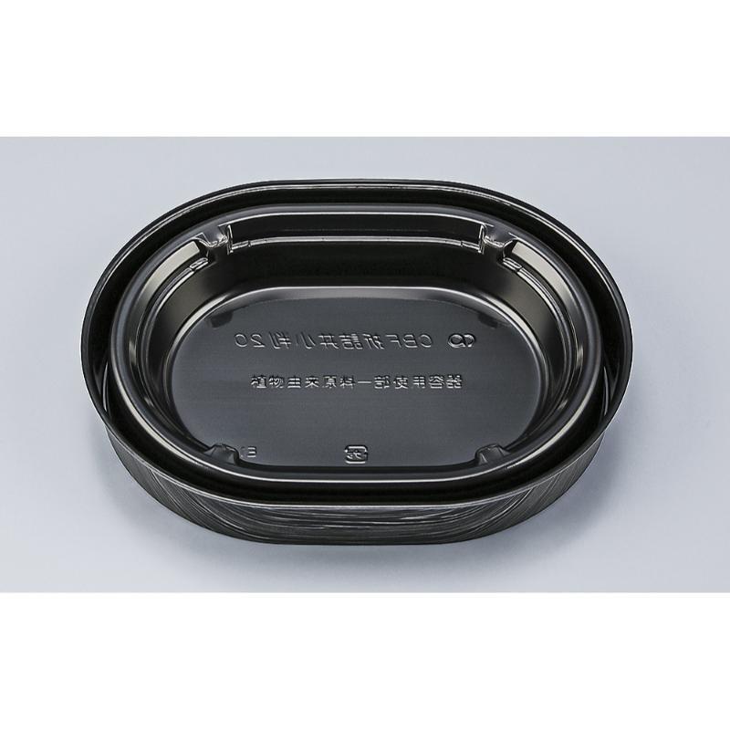 どんぶり容器 CBF折詰丼小判20 黒板目本体 シーピー化成