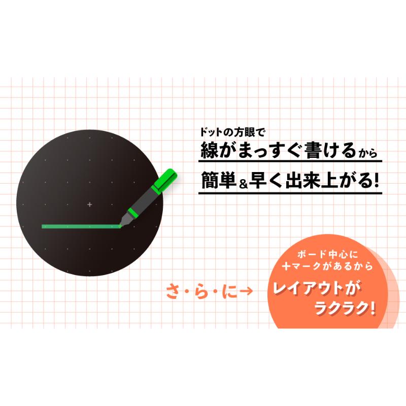 販促用品 枠無しブラックボード 方眼 M アスカ