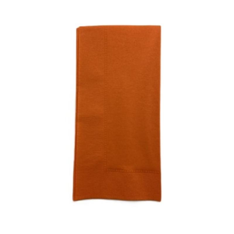 店舗資材 2P8ツ折りカラーナプキン(マンダリン) LUC-28 オリエンタル紙業