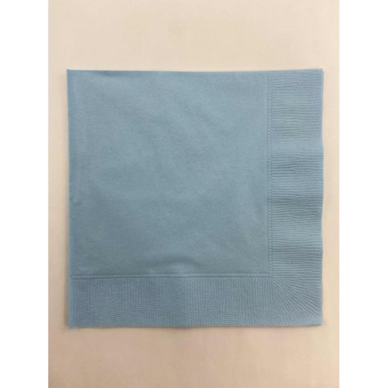 店舗資材 2P4ツ折り約330mm角カラーナプキン(ブルー) MC-24 オリエンタル紙業