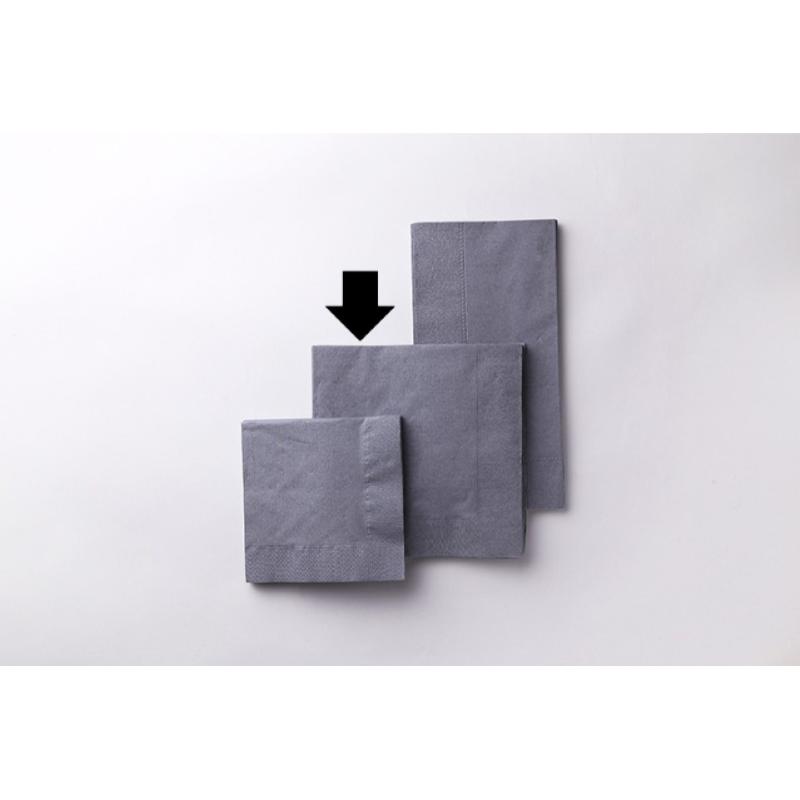 店舗資材 2P4ツ折り約330mm角カラーナプキン(キャビア) MC-24 オリエンタル紙業