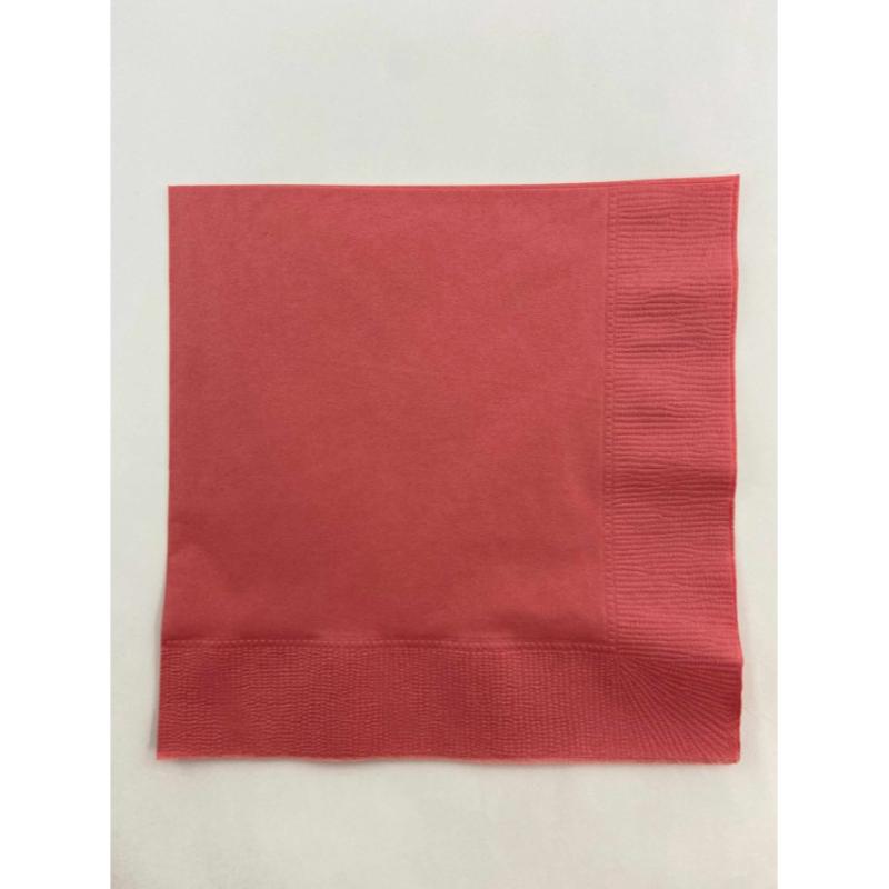 店舗資材 2P4ツ折り約330mm角カラーナプキン(プラム) MC-24 オリエンタル紙業