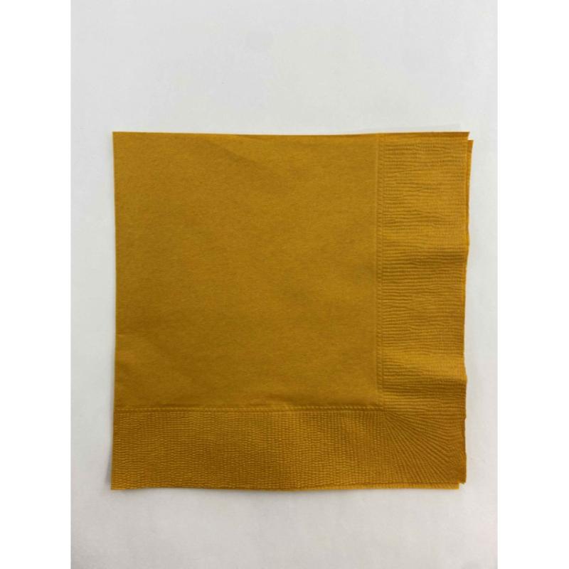 店舗資材 2P4ツ折り約330mm角カラーナプキン(オレンジ) MC-24 オリエンタル紙業