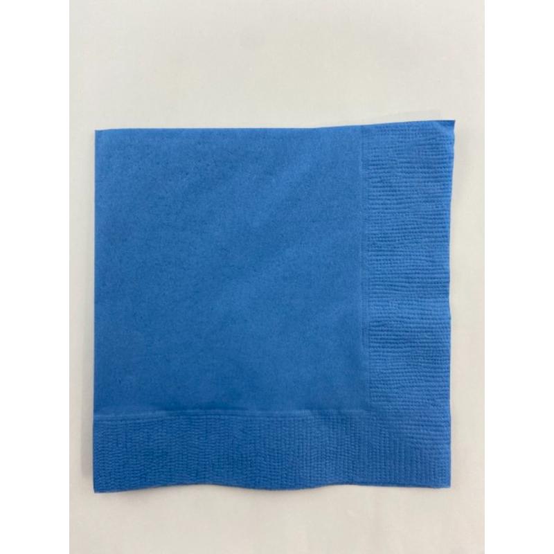 店舗資材 2P4ツ折り約330mm角カラーナプキン(ダークブルー) MC-24 オリエンタル紙業