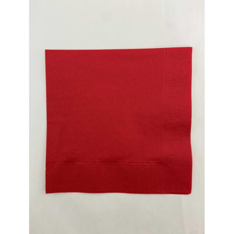 店舗資材 2P4ツ折り約330mm角カラーナプキン(イタリアンレッド) MC-24 オリエンタル紙業