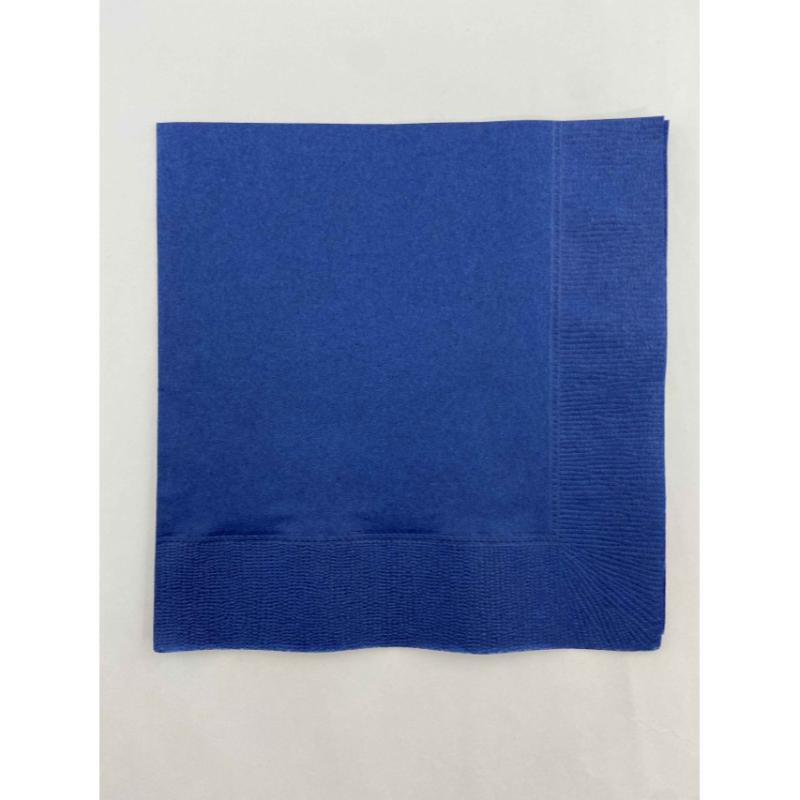 店舗資材 2P4ツ折り約330mm角カラーナプキン(フレンチブルー) MC-24 オリエンタル紙業