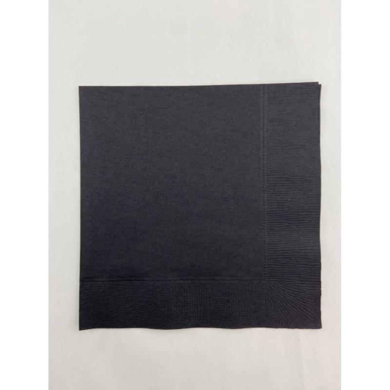 店舗資材 2P4ツ折り約330mm角カラーナプキン(ブラック) MC-24 オリエンタル紙業