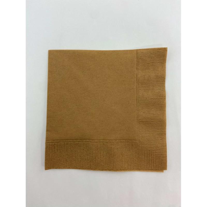 店舗資材 2P4ツ折り約250mm角カラーナプキン(マロングラッセ) SC-24 オリエンタル紙業