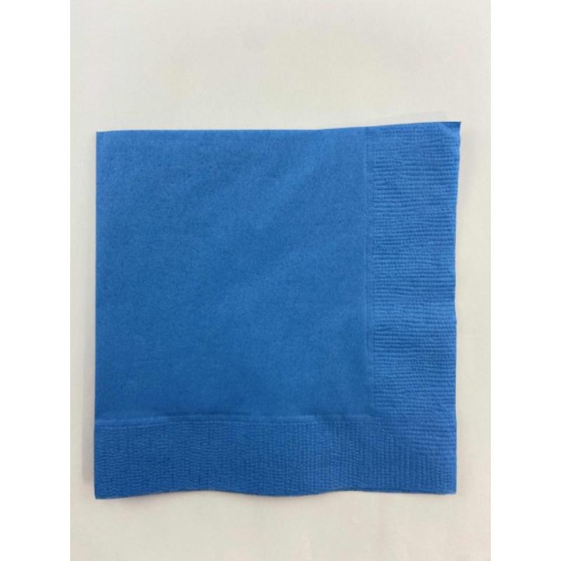 店舗資材 2P4ツ折り約250mm角カラーナプキン(ダークブルー) SC-24 オリエンタル紙業