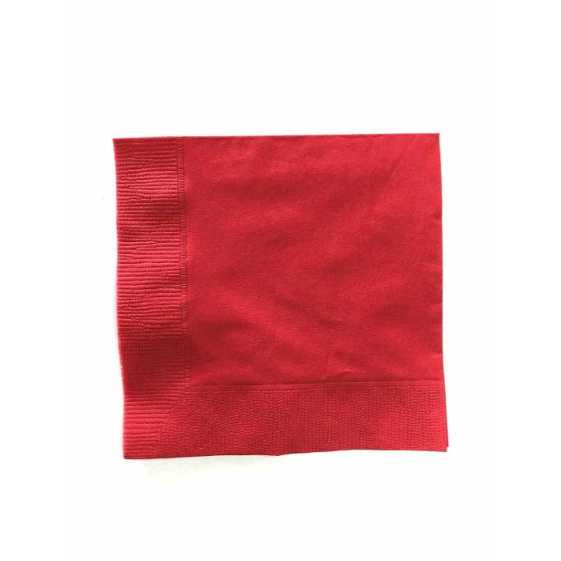 店舗資材 2P4ツ折り約250mm角カラーナプキン(イタリアンレッド) SC-24 オリエンタル紙業