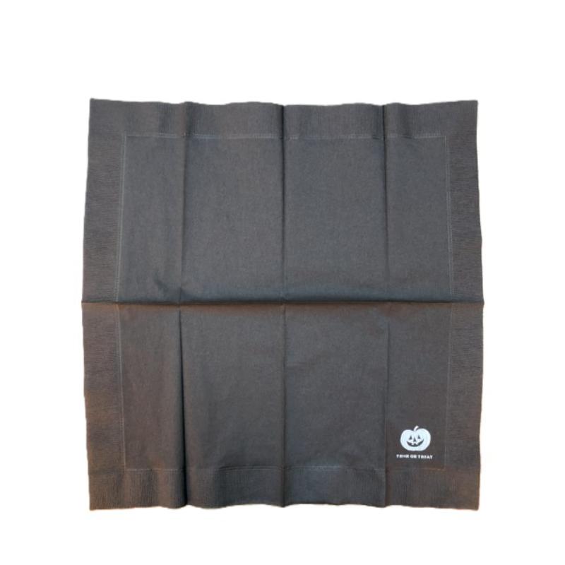 店舗資材 2P8ツ折り ハロウィンナプキン LUC-28 Halloween1 ブラック オリエンタル紙業