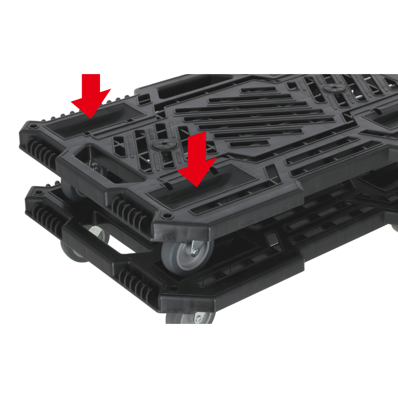 バックヤード備品 TKG リンクライナー 平台車 カージナルレッド 高儀