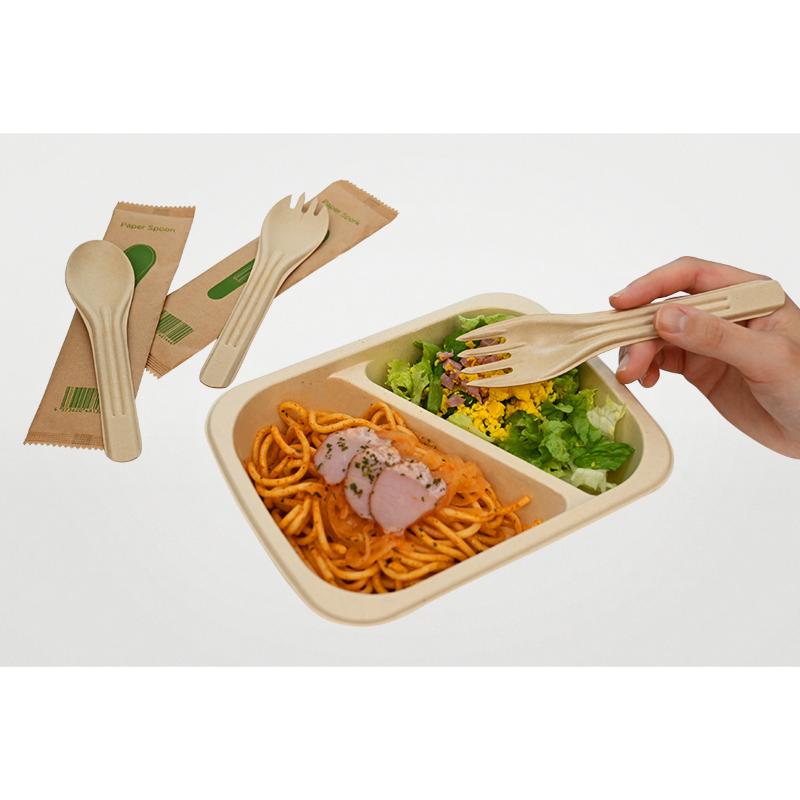 食品消耗資材 PS紙製カトラリー スプーン パックスタイル