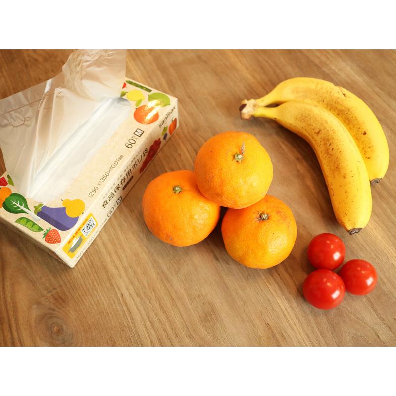 食品消耗資材 スマートキッチン 保存袋 箱入り M 半透明 60枚 0.01mm 日本サニパック