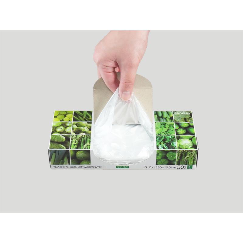 食品消耗資材 スマートキッチン 保存袋 L 半透明 50枚 0.01mm 日本サニパック