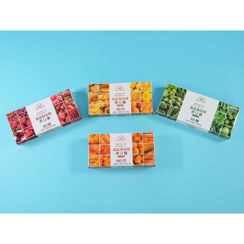 食品消耗資材 スマートキッチン 保存袋 L 半透明 50枚 0.01mm 日本サニパック