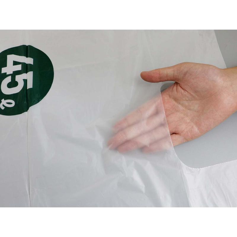 HDゴミ袋 nocoo(ノクー) 容量表記入り 白半透明ごみ袋 とって付き 45L 30枚 0.020mm 日本サニパック