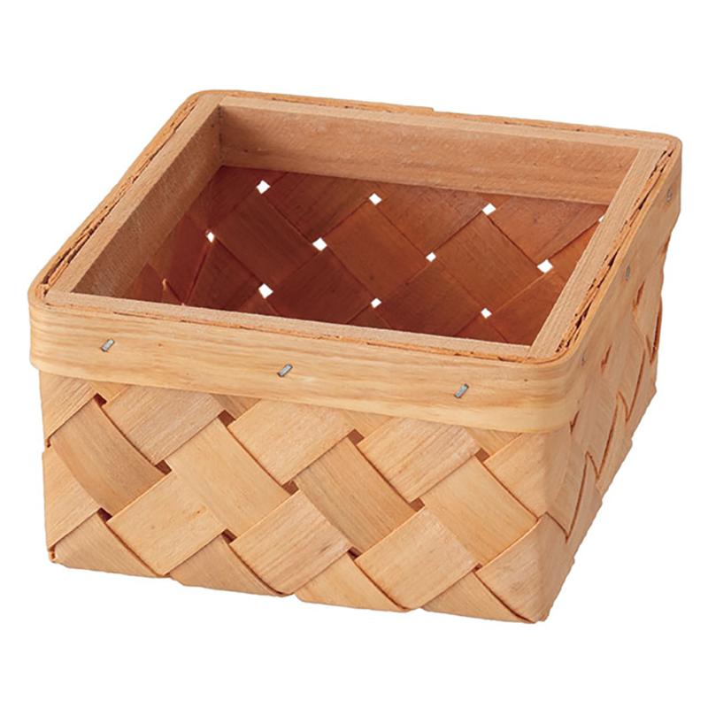 花器 WQU-BKM ウッドスクエアバスケット-M(6個) ヘッズ