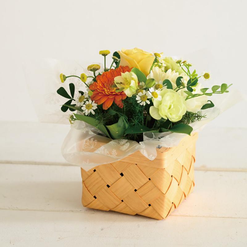 花器 WQU-BKS ウッドスクエアバスケット-S(6個) ヘッズ