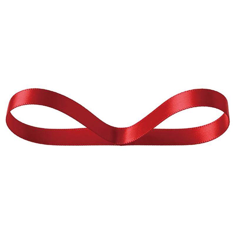 ギフト資材 DS1001R 両面サテンリボンRED10mm(1巻)  ヘッズ