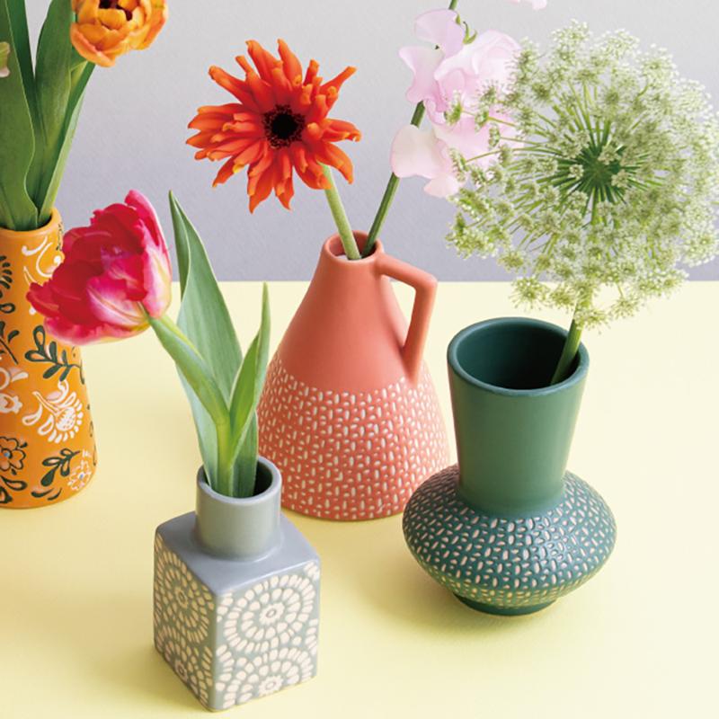 花器 HNP-FB41 ハンドメイドプリントフラワーベース-41(2個) ヘッズ