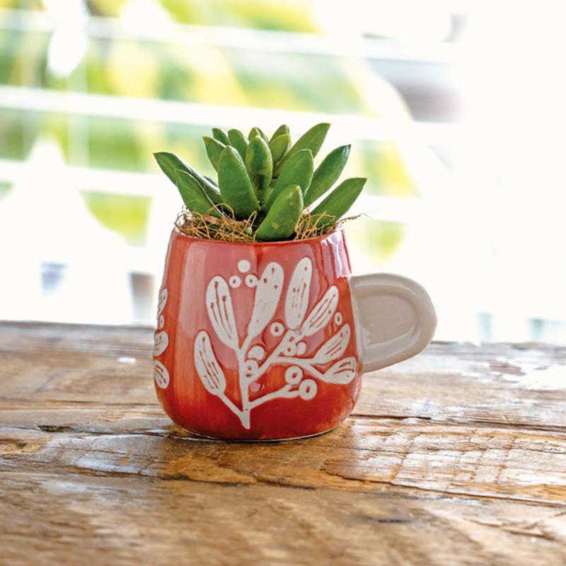 花器 HNP-FPO27 ハンドメイドプリントフラワーポット-27(4個) ヘッズ