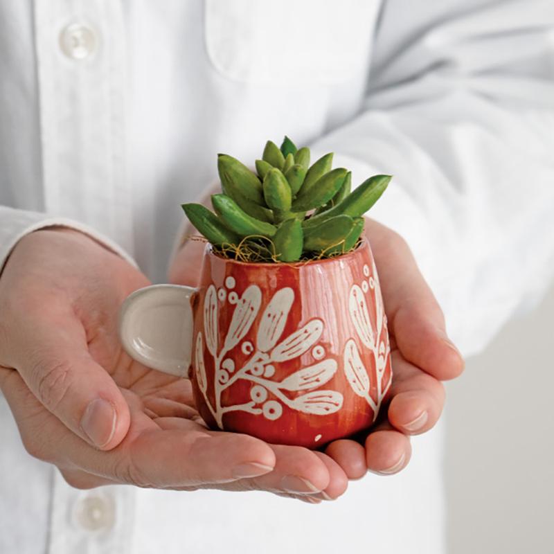 花器 HNP-FPO27 ハンドメイドプリントフラワーポット-27(4個) ヘッズ