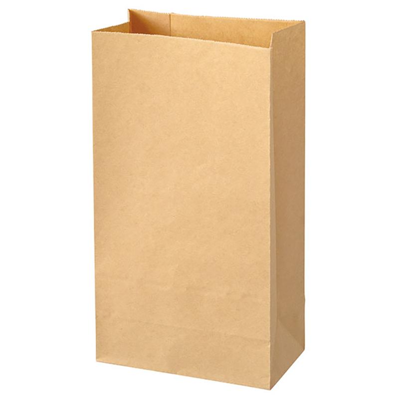 持ち帰り袋 MK-2P 無地未晒し角底袋-2/クラフト(100枚) ヘッズ