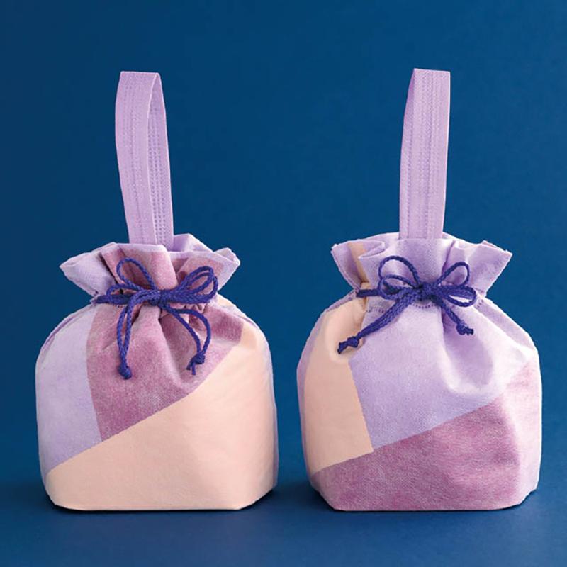 ラッピング用品 WFK-BM1 和風不織布巾着バッグM-1(20枚) ヘッズ