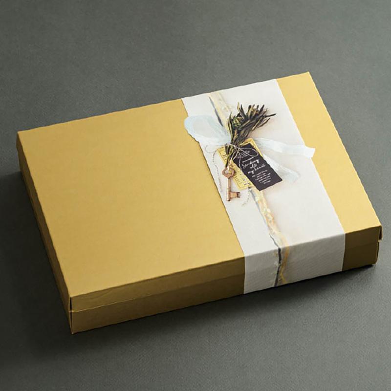 ギフト箱 MTG-GL 無地メタリックゴールドギフトBOX-L(10枚) ヘッズ