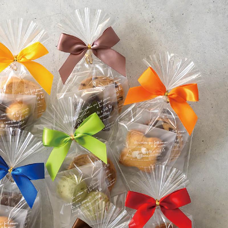 ギフト資材 OR-YT1 サテンリボンワイヤータイオレンジ-1(50個) ヘッズ