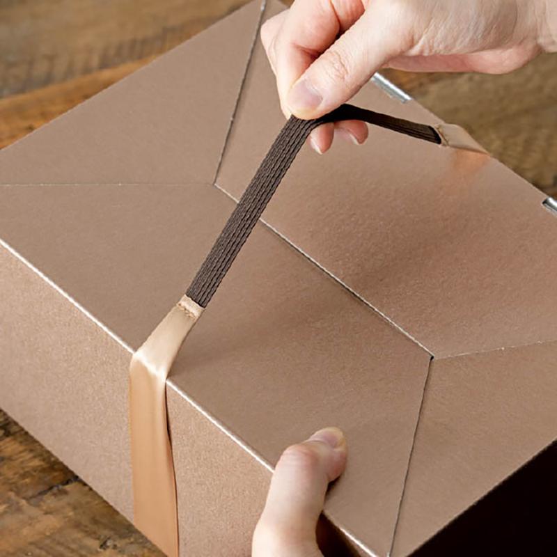 贈答用飾り SAG-TR4 サテンリボンゴムタッグゴールド-4(10個) ヘッズ