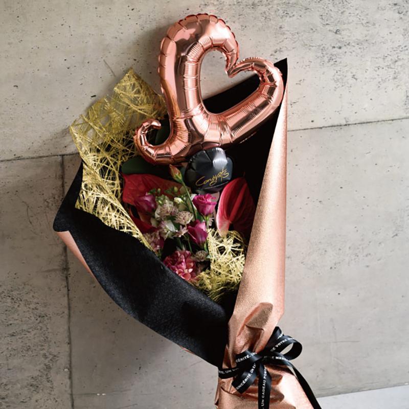 贈答用飾り BLN-FPLL2 バルーンフラワーピックLL-2/ハートピンク(10本) ヘッズ