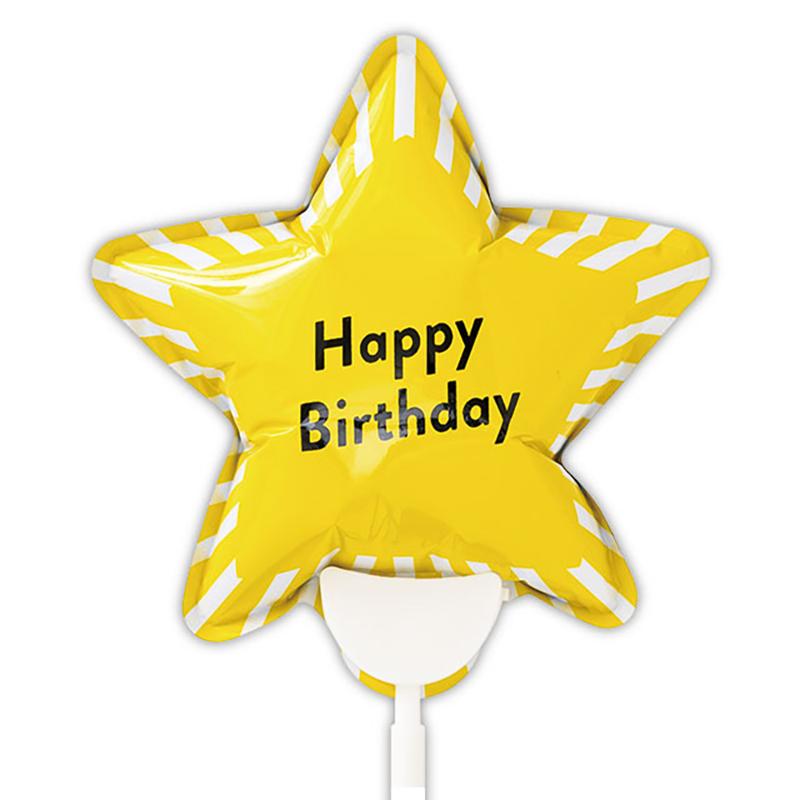 贈答用飾り BLN-FPS5 バルーンフラワーピックS-5/BIRTHDAY(10本) ヘッズ