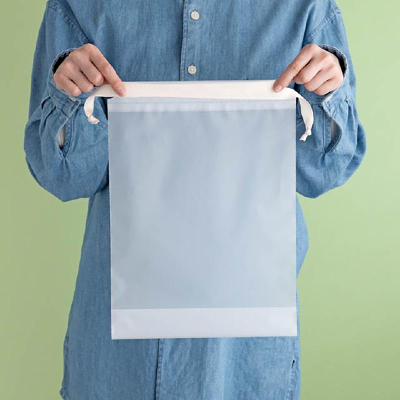 ラッピング用品 MFT-KBM 無地フロスト巾着バッグ-M(20枚) ヘッズ